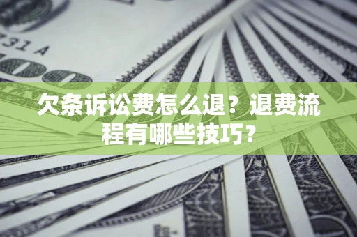 北京欠条诉讼费怎么退？退费流程有哪些技巧？