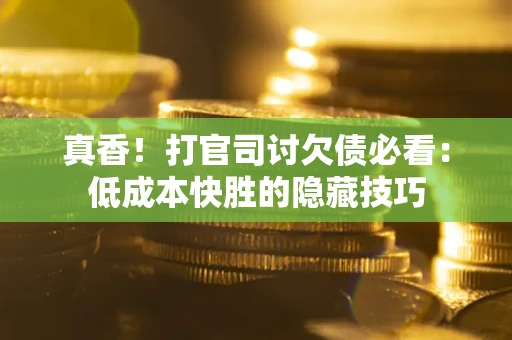 北京真香！打官司讨欠债必看：低成本快胜的隐藏技巧
