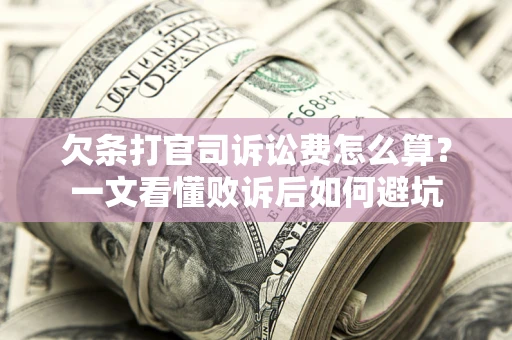 北京欠条打官司诉讼费怎么算？一文看懂败诉后如何避坑
